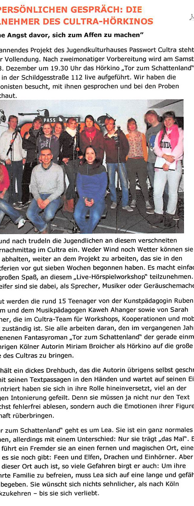 Presseartikel in Brühl online von Dezember 2010
