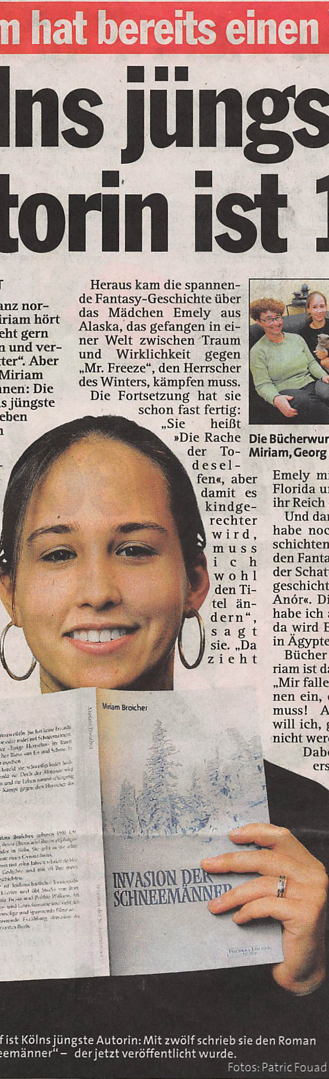 Presseartikel Koelner Express vom 10.01.2005