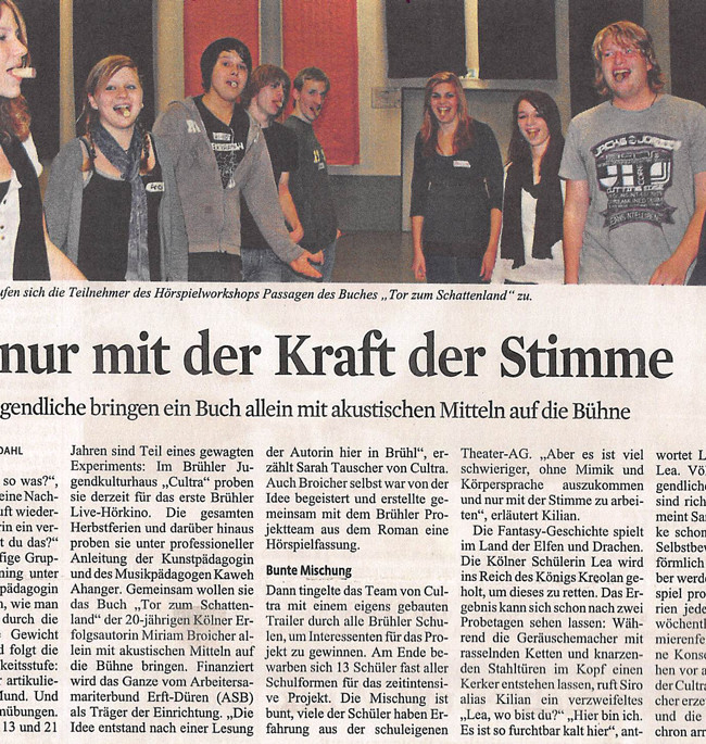 Presseartikel Kölner Stadtanzeiger vom 14.10.2010